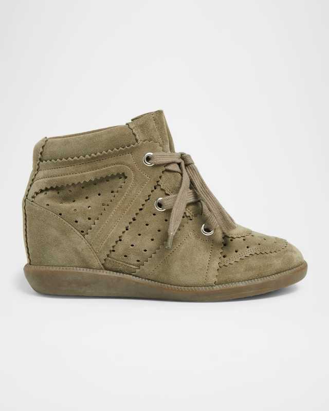 Bobby Suede Wedge Sneakers